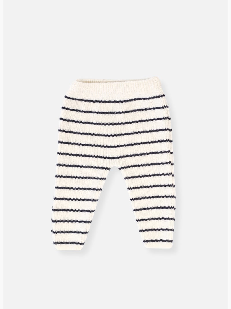 Pantalon bébé petits marins Blanc Bleu - Kiabi