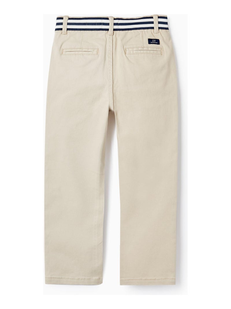 Pantalon beige pour garçon avec élastique à la taille ATLANTIC COMPANY Beige clair - Kiabi