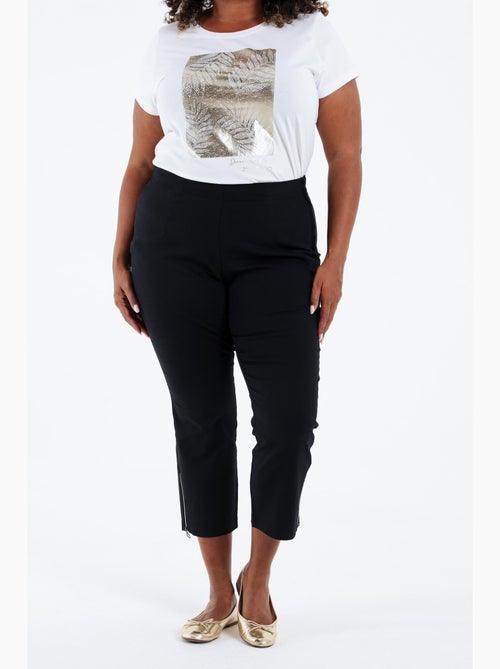 Pantalon bengaline 3/4 uni PAPRIKA - Kiabi