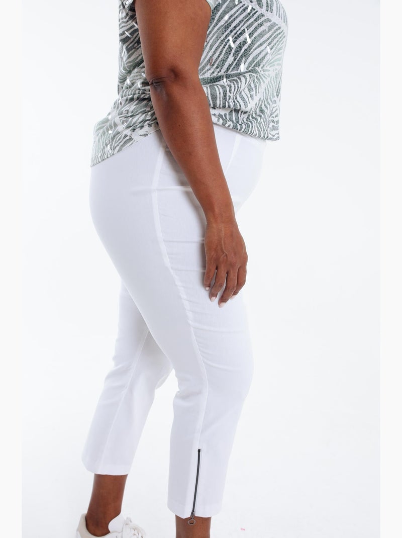 Pantalon bengaline 3/4 uni PAPRIKA Noir - Kiabi