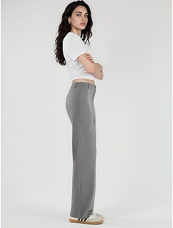Pantalon Bengaline à jambe droite taille haute
