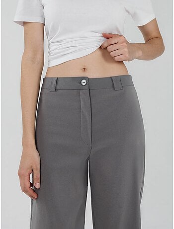 Pantalon Bengaline à jambe droite taille haute