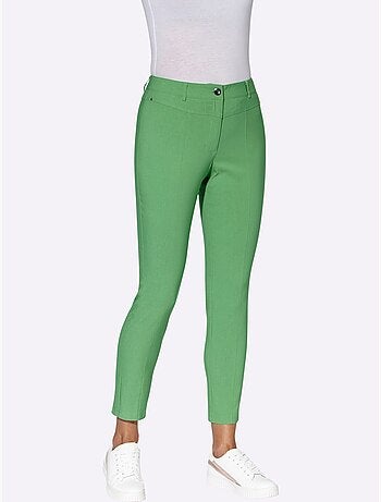 Pantalon bengaline extensible à coupe étroite et indéformable - Taille courte - Witt