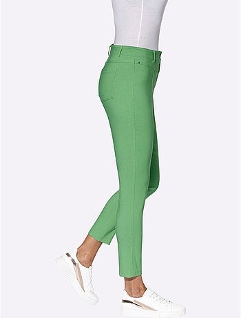 Pantalon bengaline extensible à coupe étroite et indéformable - Taille courte - Witt