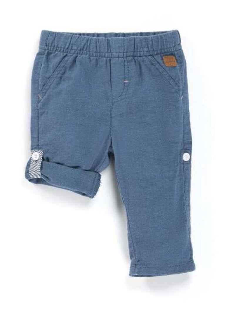 Pantalon bermuda 2 en 1 bleu blanchi Bébé Bleu - Kiabi
