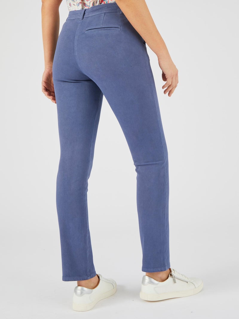 Pantalon bi-stretch effet ventre plat - Damart Bleu nuit - Kiabi