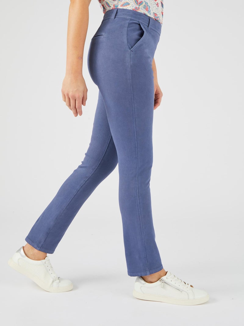 Pantalon bi-stretch effet ventre plat - Damart Bleu nuit - Kiabi
