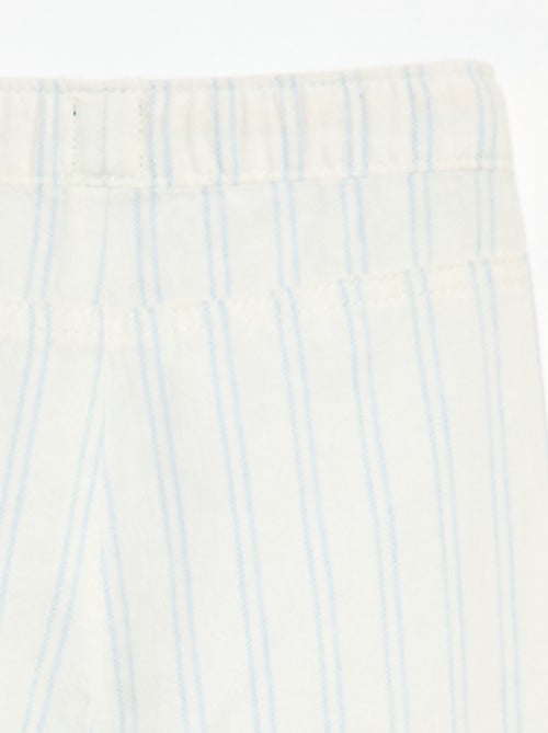 Pantalon blanc avec fines rayures - Kiabi