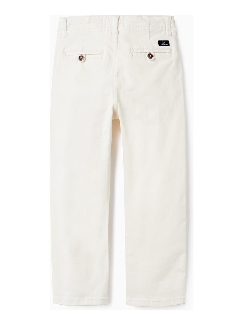 Pantalon blanc pour garçon BROTHERS&SISTERS Blanc - Kiabi