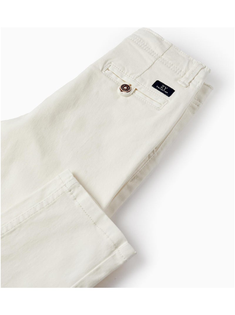 Pantalon blanc pour garçon BROTHERS&SISTERS Blanc - Kiabi