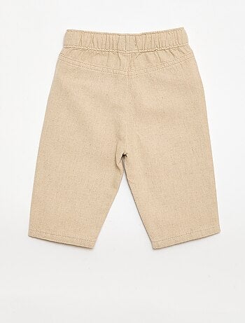 Pantalon blanc avec fines rayures