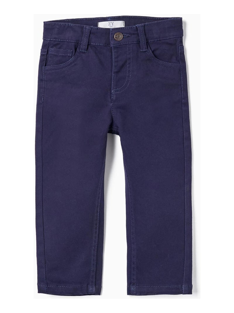 Pantalon bleu foncé en sergé pour bébé garçon manches courtes MATISSE Bleu foncé - Kiabi