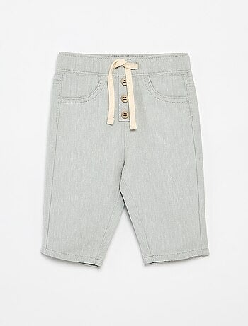 Pantalon blanc avec fines rayures