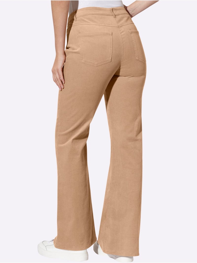 Pantalon bootcut coupe 5 poches moderne - taille standard - helline Doré - Kiabi