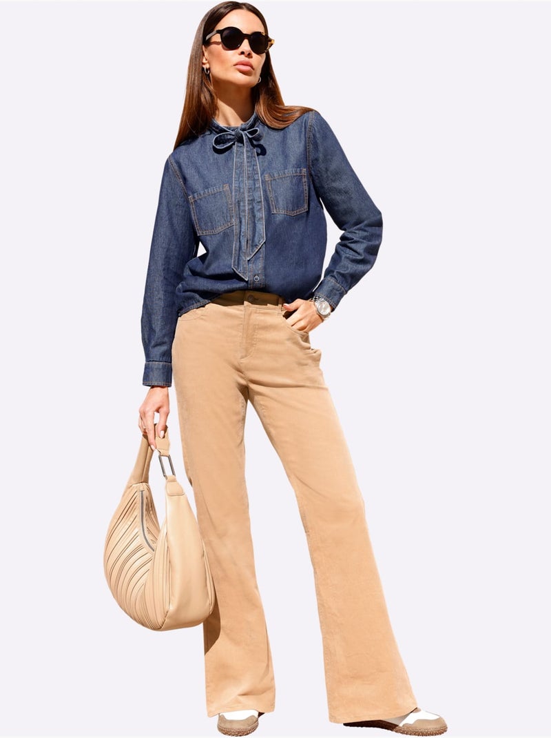 Pantalon bootcut coupe 5 poches moderne - taille standard - helline Doré - Kiabi
