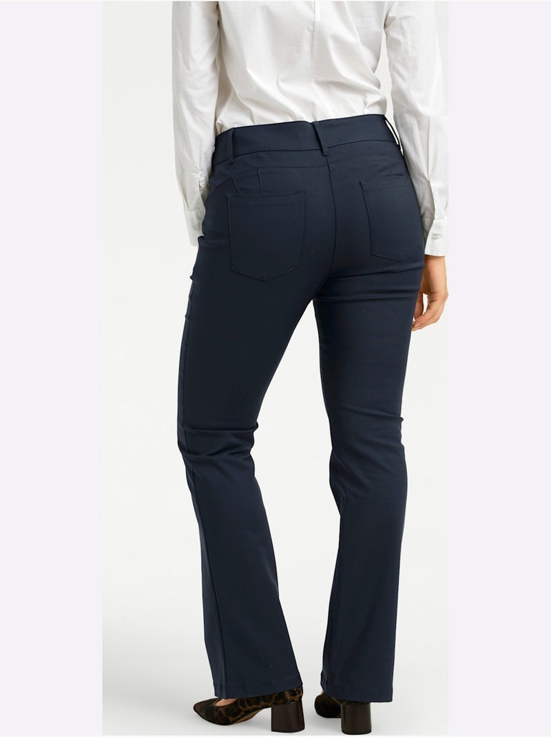 Pantalon Bootcut Coupe Bootcut Tendance - Taille Courte - Helline Bleu marine - Kiabi