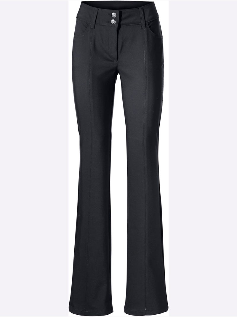 Pantalon Bootcut Coupe Bootcut Tendance - Taille Courte - Helline Bleu marine - Kiabi