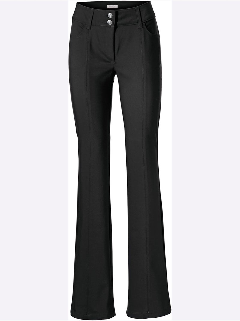 Pantalon Bootcut Coupe Bootcut Tendance - Taille Courte - Helline Noir - Kiabi