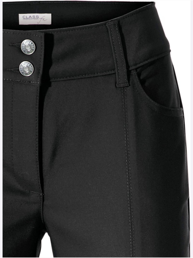 Pantalon Bootcut Coupe Bootcut Tendance - Taille Courte - Helline Noir - Kiabi