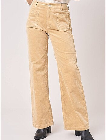 Pantalon bootcut femme en coton 'Deeluxe'