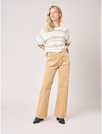 Pantalon bootcut femme en coton 'Deeluxe'