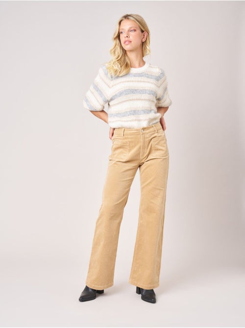 Pantalon bootcut femme en coton 'Deeluxe' - Kiabi Pantalon bootcut femme en coton 'Deeluxe' - Kiabi