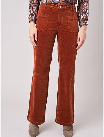 Pantalon bootcut femme en coton 'Deeluxe'