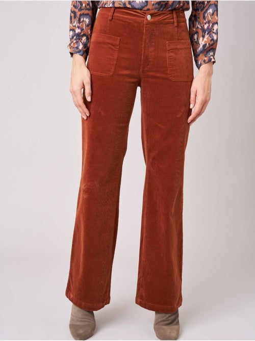 Pantalon bootcut femme en coton 'Deeluxe' - Kiabi Pantalon bootcut femme en coton 'Deeluxe' - Kiabi