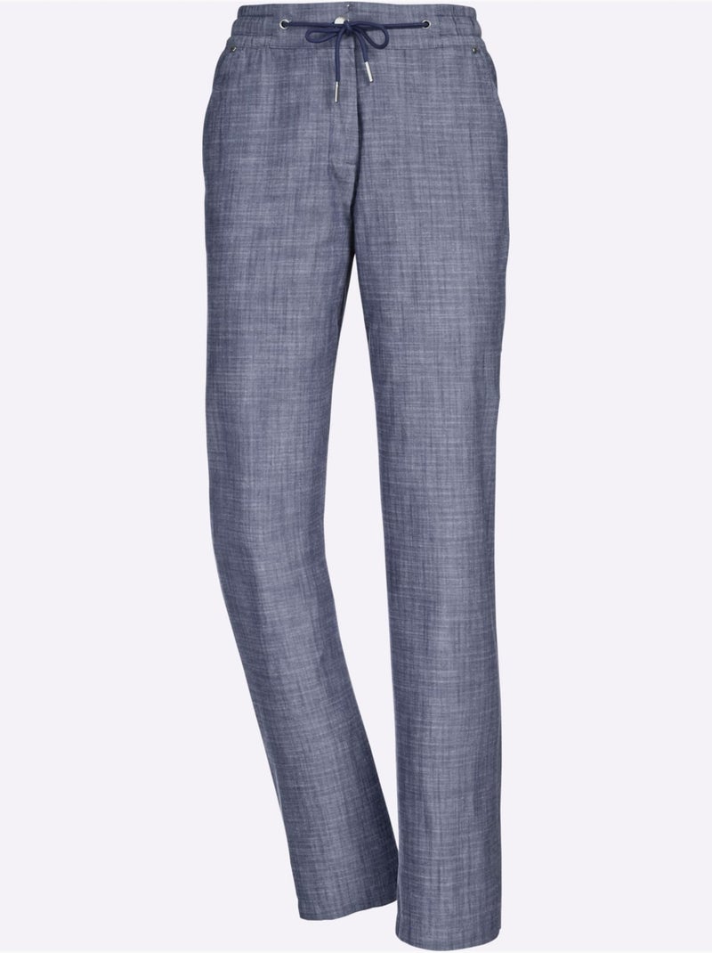 Pantalon Bootcut Pur Coton - Taille Standard - Witt Bleu jean - Kiabi