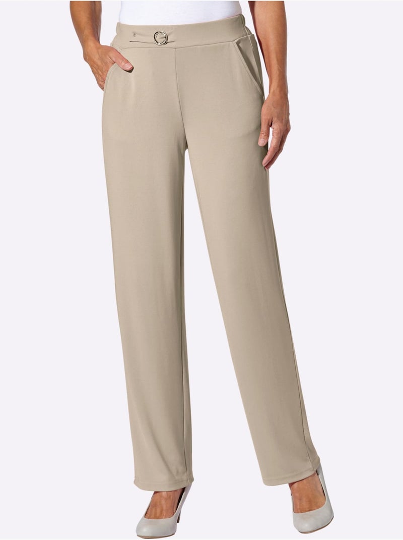Pantalon boucle fantaisie décorative - taille standard - witt Beige - Kiabi