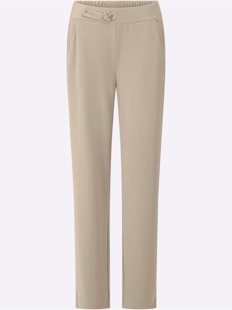 Pantalon boucle fantaisie décorative - taille standard - witt Beige - Kiabi