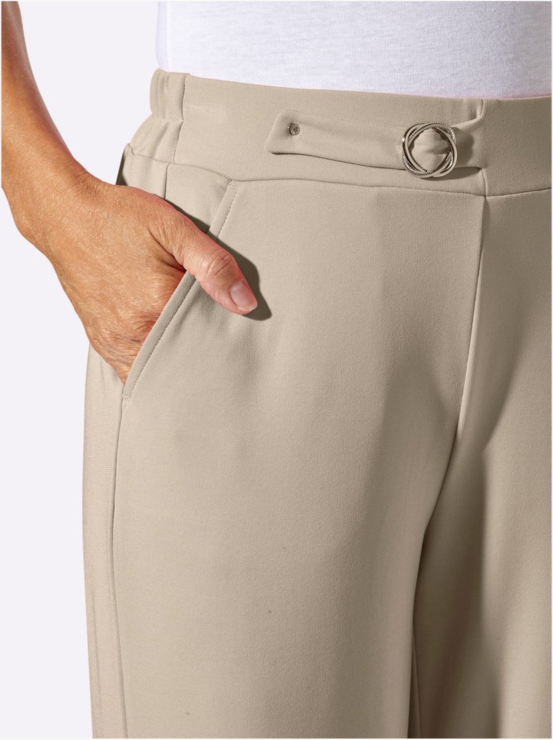Pantalon boucle fantaisie décorative - taille standard - witt Beige - Kiabi