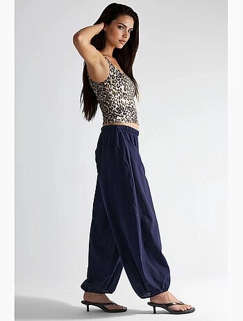 Pantalon bouffant à taille élastique avec poches busem