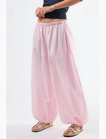 Pantalon bouffant à taille élastique avec poches busem