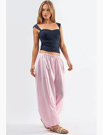 Pantalon bouffant à taille élastique avec poches busem