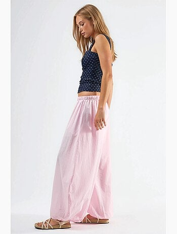Pantalon bouffant à taille élastique avec poches busem