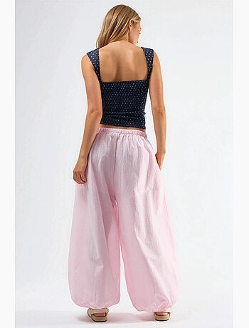 Pantalon bouffant à taille élastique avec poches busem