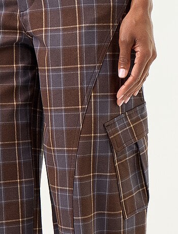 Pantalon boule à carreaux