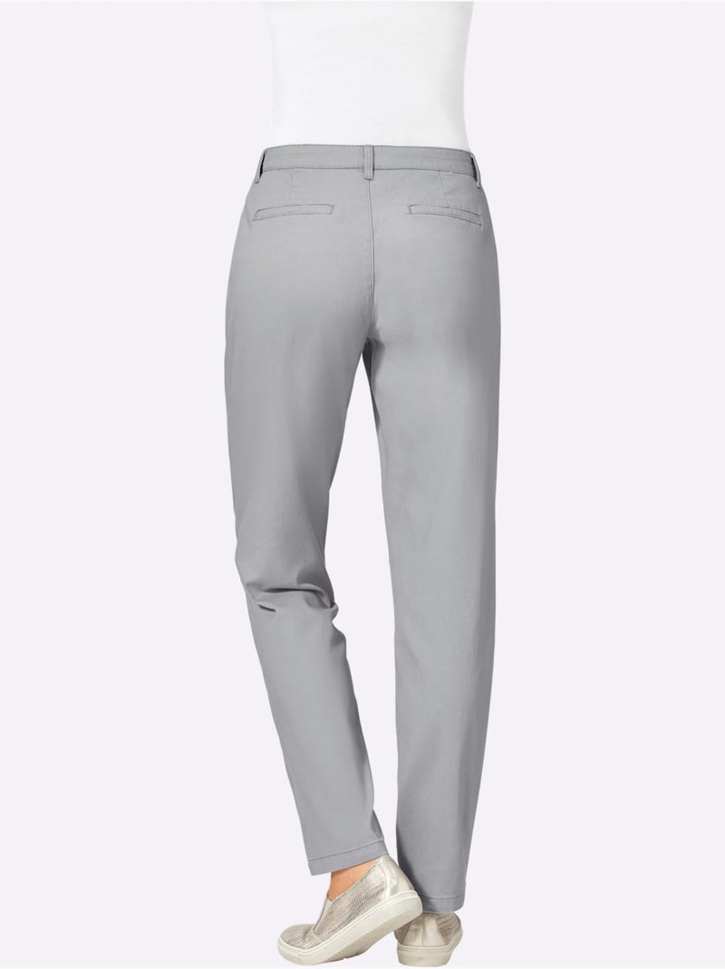 Pantalon boyfriend qualité coton - taille standard - witt Gris - Kiabi