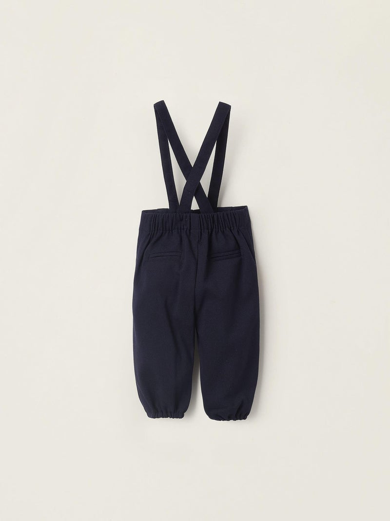 Pantalon bretelles réglables et amovibles NOËL Bleu foncé - Kiabi