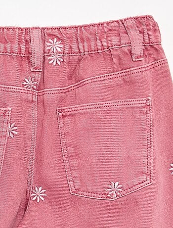 Pantalon brodé en denim