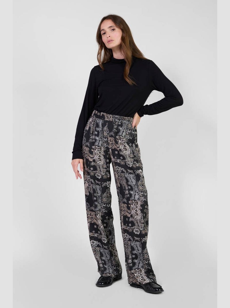 Pantalon BULBIZA loose, large 'Le Temps Des Cerises' Noir - Kiabi