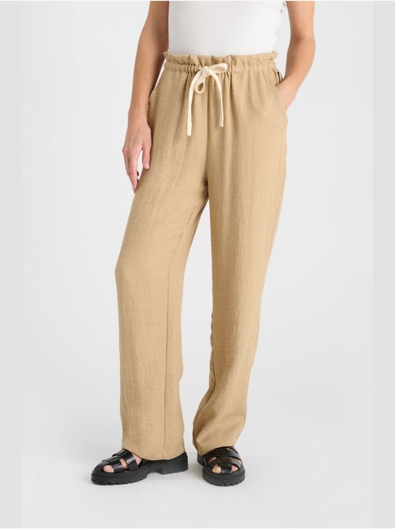 Pantalon CANCUN loose, large 'Le Temps Des Cerises' Beige - Kiabi