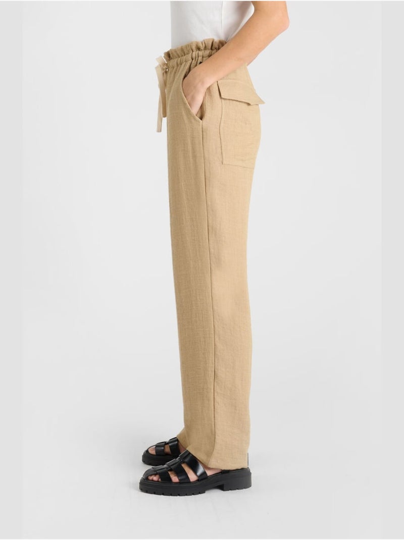 Pantalon CANCUN loose, large 'Le Temps Des Cerises' Beige - Kiabi