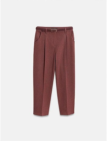 Pantalon capri cigarette avec ceinture dilvin