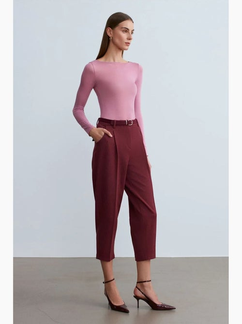 Pantalon capri cigarette avec ceinture dilvin - Kiabi Pantalon capri cigarette avec ceinture dilvin - Kiabi