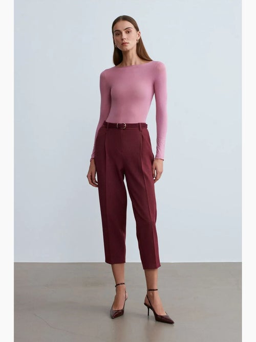 Pantalon capri cigarette avec ceinture dilvin - Kiabi Pantalon capri cigarette avec ceinture dilvin - Kiabi