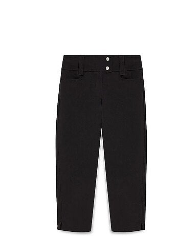 Pantalon capri femme à taille haute et jambe large dilvin