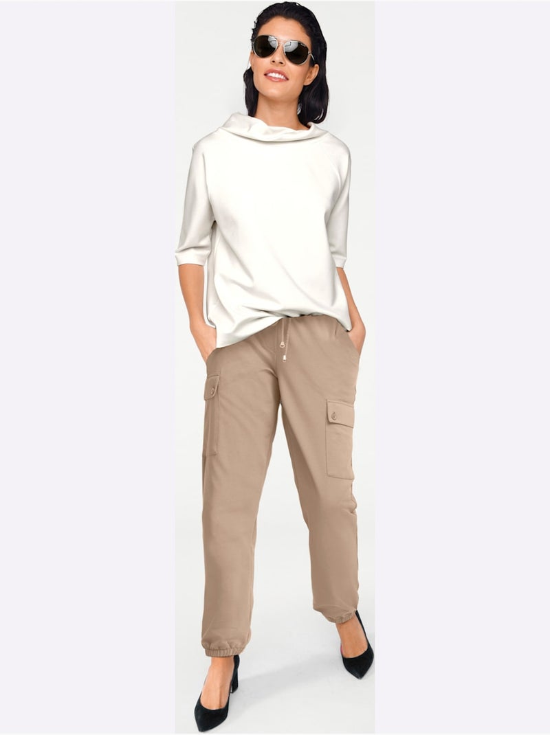Pantalon Cargo - Taille Standard - Helline Beige - Kiabi