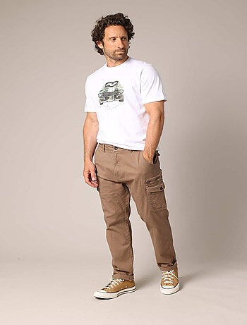 Pantalon cargo avec poches et fermeture zippée 'Deeluxe'